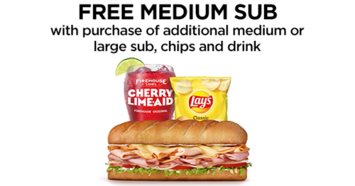 Free Medium Sub at Firehouse Subs